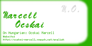 marcell ocskai business card